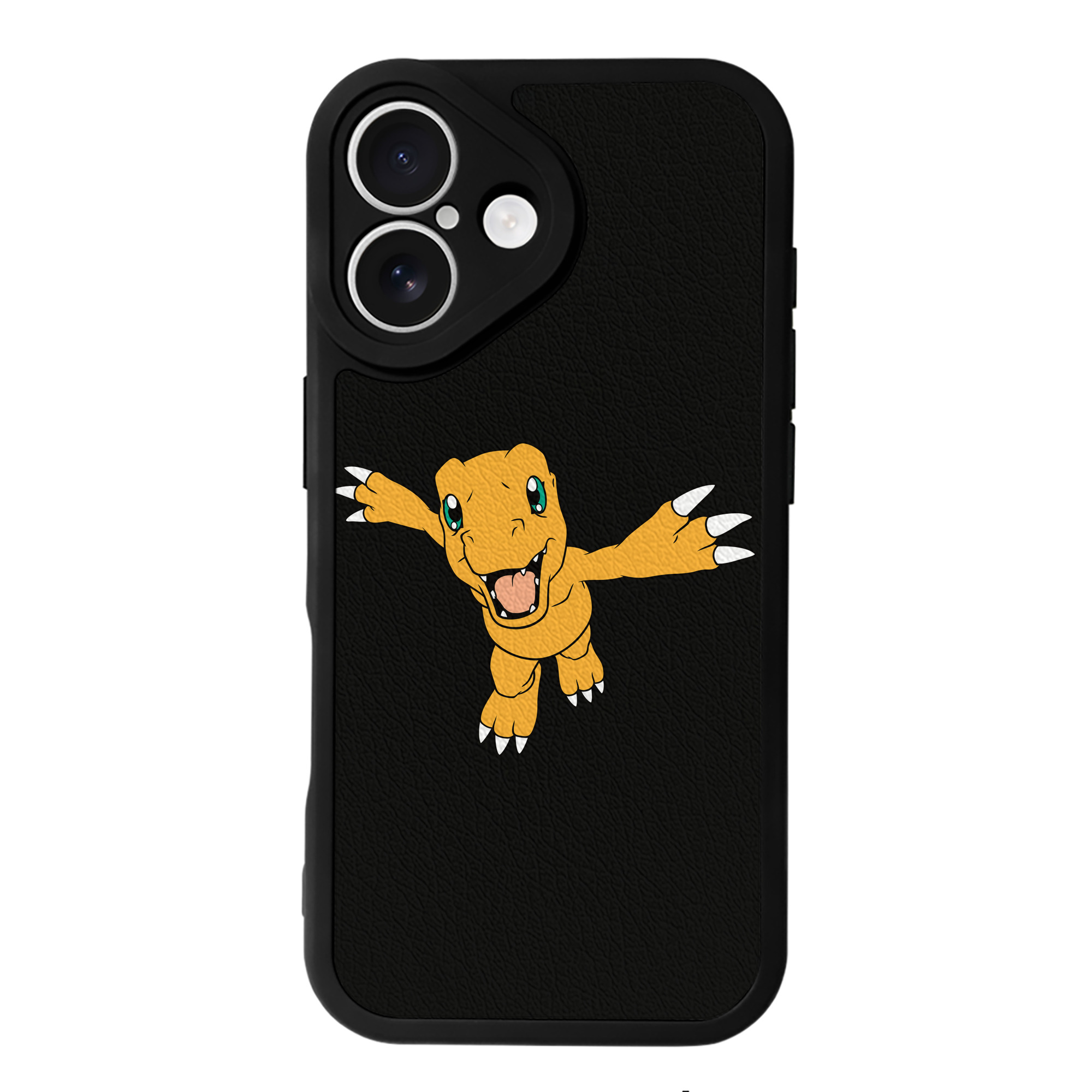 （画像用） Digimon デジタルモンスター/デジモン 【iPhone 16シリーズ対応】シリコンスマホケース（レザー調） 材質：シリコン